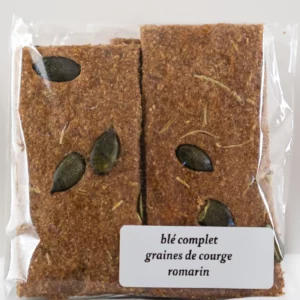 Crackers Blé Complet, Romarin & Graines de Courge
