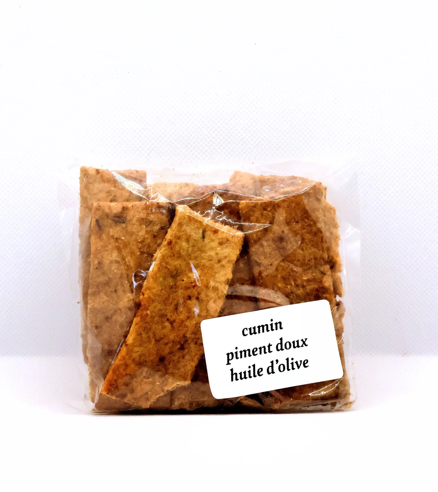 Crackers cumin piment doux huile d'olive