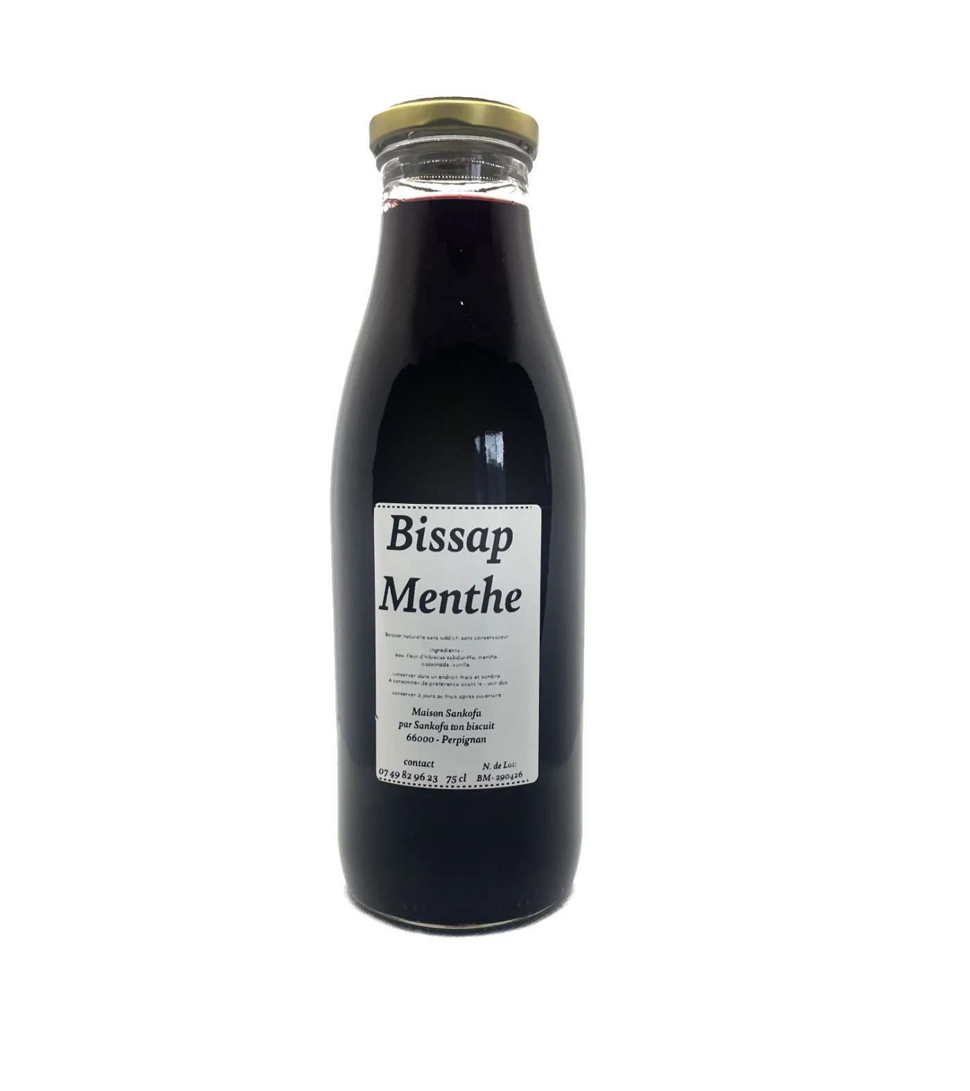 Boisson hibiscus menthe